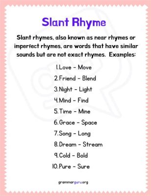 what is slant rhyme in poetry What does it mean when poets use slant rhymes to add depth to their work?